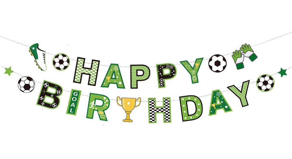 Football Theme Birthday Jointed Banner